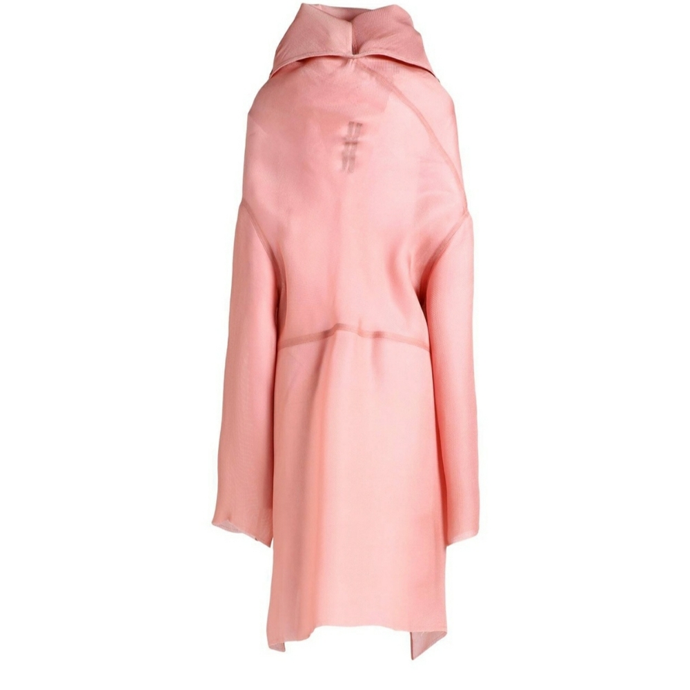 NWT Rick Owens pink 100% silk knee length dress size 2